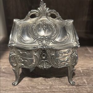 Vintage Silver Jewelry Box